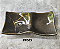Prato de  Ceramica Pequeno  Duplo(Restaurado) Kintsugi Escuro Hideko - Imagem 3