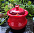 Pote de Alho com tampa Le Creuset Vermelho (Restaurado) Kintsugi - Imagem 1