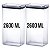 Kit 2 Potes De Mantimentos Hermético 2600ml Empilhável - Imagem 1