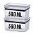 2 Potes Hermético Empilhável Para Condimento Lumini 580ml Co - Imagem 1