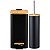 Kit lixeira Tampa De Bambu com Pedal 5l e Escova Vaso Sanitário - Imagem 1