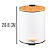 Lixeira C/ Pedal 5l Tampa Bambu Branco Banheiro Escritorio - Imagem 3