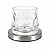 Copo Giratório 360° de Vidro 150ml com Base em Inox Decorativo - Imagem 1