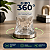 Copo Giratório 360° de Vidro 150ml com Base em Inox Decorativo - Imagem 2