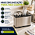 Escorredor Porta Talheres Aço Inox 4 Divisórias Organizador de Pia - Imagem 2