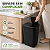 Lixeira Seletiva 25 Litros Preta 2 Compartimentos para Coleta Reciclagem - Imagem 4