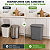 Lixeira Seletiva 25 Litros Cinza 2 Compartimentos para Coleta Reciclagem - Imagem 3