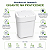 Lixeira 4 Litros Branca com Tampa Click Compacta para Cozinha Banheiro - Imagem 9