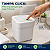 Lixeira 4 Litros Branca com Tampa Click Compacta para Cozinha Banheiro - Imagem 6