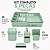 Kit Organiza Pia 5 Peças Escorredor Lixeira Dispenser Porta Talheres Verde - Imagem 2