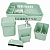 Kit Organiza Pia 5 Peças Escorredor Lixeira Dispenser Porta Talheres Verde - Imagem 1