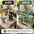 Kit Organiza Pia 5 Peças Escorredor Lixeira Dispenser Porta Talheres Verde - Imagem 3