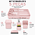 Kit Organiza Pia 5 Peças Escorredor Lixeira Dispenser Porta Talheres Rosa - Imagem 2