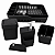 Kit Organiza Pia 5 Peças Escorredor Lixeira Dispenser Porta Talheres Preto - Imagem 1