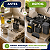 Kit Organiza Pia 5 Peças Escorredor Louça Lixeira Dispenser Porta Talheres Cinza - Imagem 3