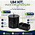 Kit Pia 2 Peças Lixeira Cesto Multiuso Porta Sabão Organizador Preto Marmorizado - Imagem 2