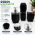 Kit Lavabo Diamante 3 Peças Porta Sabonete Escova Cotonete Preto - Imagem 5