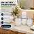Kit Lavabo Diamante 3 Peças Porta Sabonete Escova Cotonete Branco - Imagem 4
