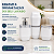 Kit Lavabo Diamante 3 Peças Porta Sabonete Escova Cotonete Branco - Imagem 3