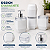Kit Lavabo Diamante 3 Peças Porta Sabonete Escova Cotonete Branco - Imagem 6