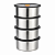 Kit 4 Potes Herméticos Inox 450ml com Tampa para Marmita e Alimentos - Imagem 1