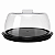 Queijeira Elegance Preta com Tampa Transparente 21cm para Frios - Imagem 1