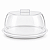 Queijeira Elegance Branca com Tampa Transparente 21cm para Frios - Imagem 1