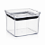 Pote Hermético Elegance 550ml Transparente Tampa Cristal para Mantimentos - Imagem 1