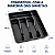 Organizador de Talheres para Gaveta Preto 5 Compartimentos 32cm - Imagem 3