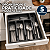 Organizador de Talheres para Gaveta Preto 5 Compartimentos 32cm - Imagem 6