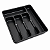 Organizador de Talheres para Gaveta Preto 5 Compartimentos 32cm - Imagem 1