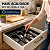 Organizador de Talheres para Gaveta Preto 5 Compartimentos 32cm - Imagem 2