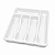 Organizador de Talheres para Gaveta Branco 5 Compartimentos 32cm - Imagem 1