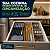 Organizador de Facas para Gaveta 5 Compartimentos 35cm Cinza - Imagem 3