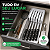 Organizador de Facas para Gaveta 5 Compartimentos 35cm Branco - Imagem 2