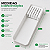 Organizador de Facas para Gaveta 5 Compartimentos 35cm Branco - Imagem 5