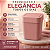 Lixeira 4 Litros Rose com Tampa Click Compacta Saquinho Oculto - Imagem 3