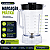 Copo Liquidificador Compatível Oster Power 1400 Full OLIQ610 com Lâmina e Tampa Preta - Imagem 3
