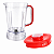 Copo para Liquidificador Compatível Arno Power Max 1000W 700W LN50 LN51 com Tampa Vermelha - Imagem 1