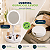 Espelho de Maquiagem LED Dupla Face 1X 10X Dobrável Touch USB Branco - Imagem 4