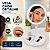 Espelho de Maquiagem LED Dupla Face 1X 10X Dobrável Touch USB Branco - Imagem 6