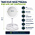 Espelho de Maquiagem LED Dupla Face 1X 10X Dobrável Touch USB Branco - Imagem 2