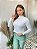 Cropped Canelado Liz Off White - Imagem 2