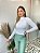 Cropped Canelado Liz Off White - Imagem 1
