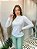 Blusa Gola Alta Canelada Off White - Imagem 1
