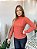 Blusa Gola Alta Canelada Terracota - Imagem 3