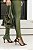 Calça Prada Alice com Couro Verde Militar - Imagem 7