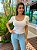 Cropped Canelado Rafaela Off White - Imagem 1