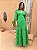Vestido Pérola Longo de Laise Manga Bufante Verde Primavera - Imagem 5
