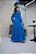 Vestido Pérola Longo de Laise Manga Bufante Azul Royal - Imagem 4